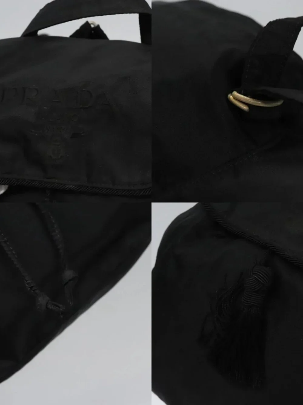 PRADA Backpack Nylon Black Auth bs23399